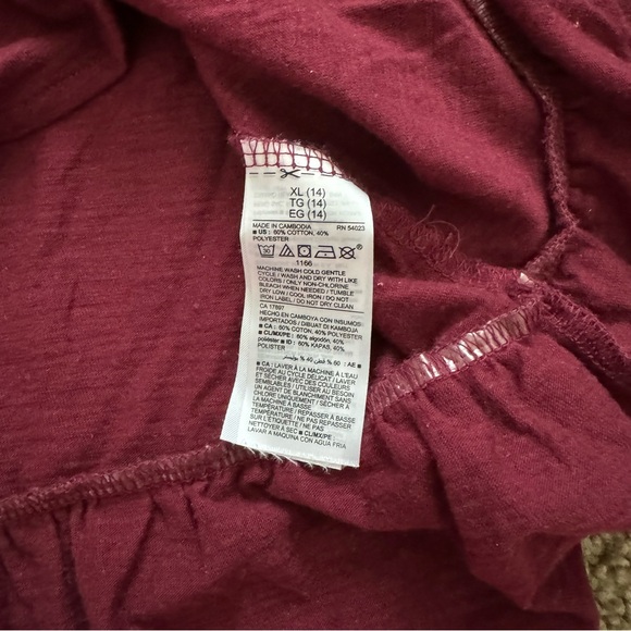 Girls Old Navy Ruffle Bell Sleeve Top Shirt Size XL 14 - Picture 4 of 5